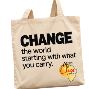 Shopper cotone con logo Alzati e fai Luce