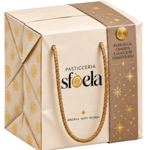 Panettone albicocca candita e gocce di cioccolato